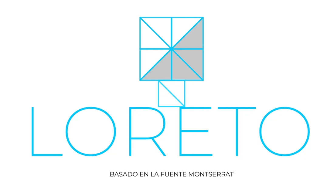 Construcción del logo sobre una grilla, basado en la fuente Montserrat.