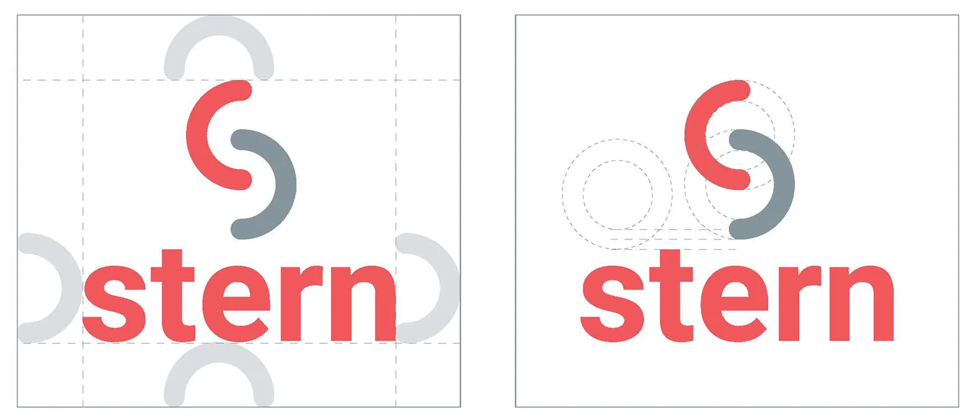 Normalización del isologo de Stern: grilla y área de seguridad.
