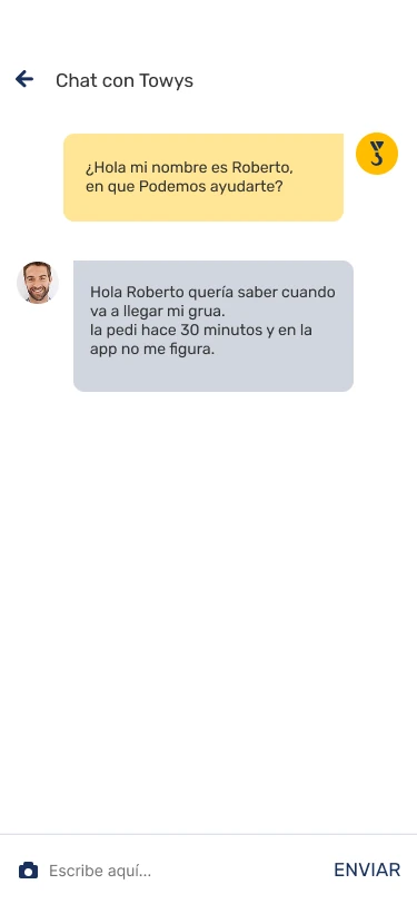 Chat con Towy’s.