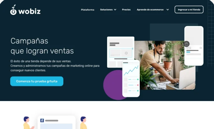 Página de campañas: Campañas que logran ventas.
